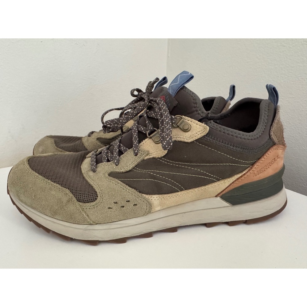 Merrell Alpine Sneaker Mens 12 Olive Tan Gorpcore Hiking Shoes J006085